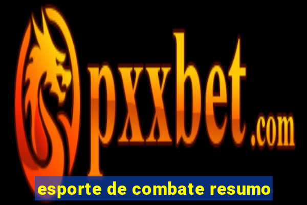 esporte de combate resumo